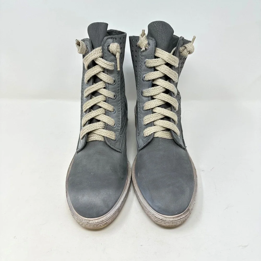 Dolce Vita Aldis Perforated Nubuck Ankle‎ Boots Smoke Grey 8.5